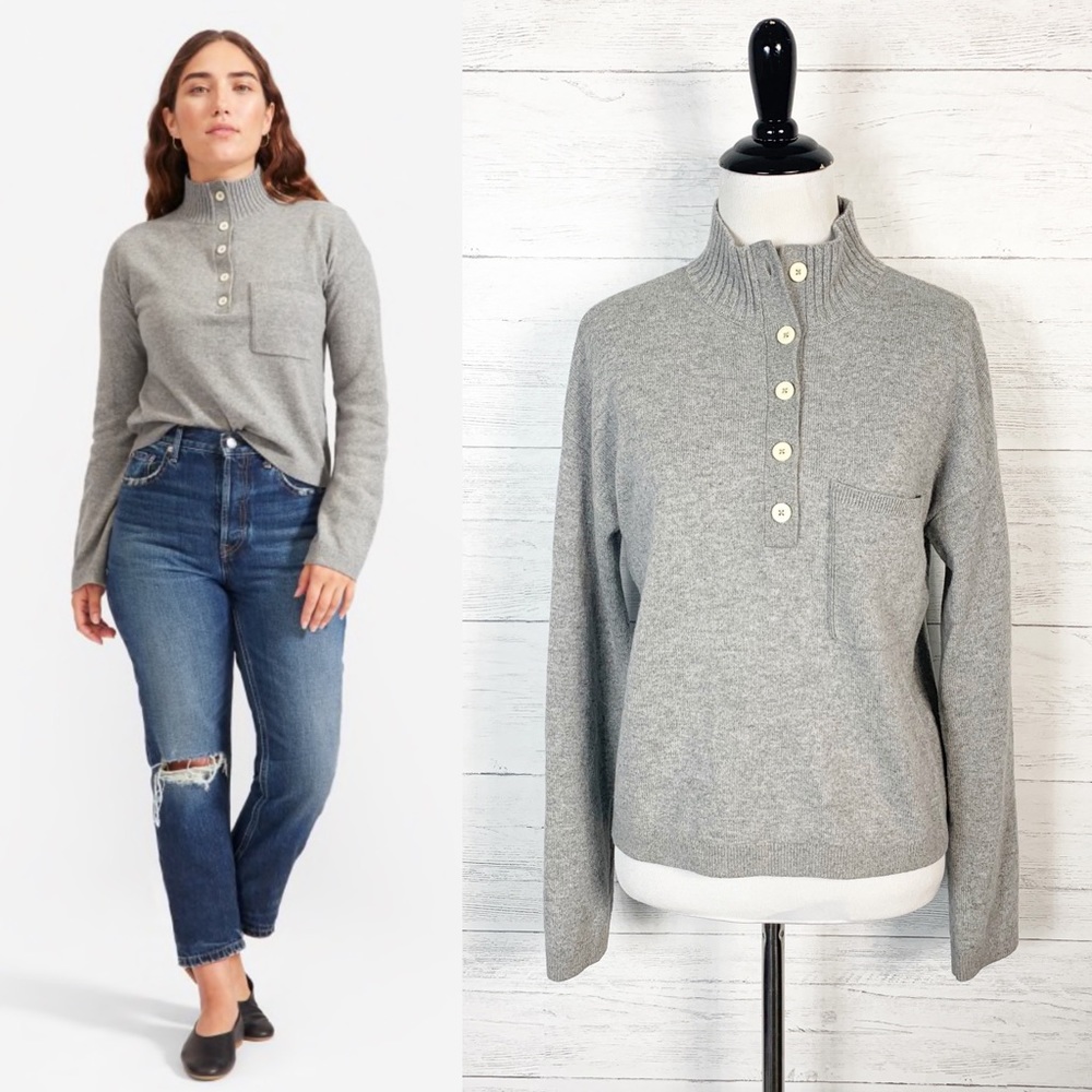 Everlane Gray Turtleneck Sweater